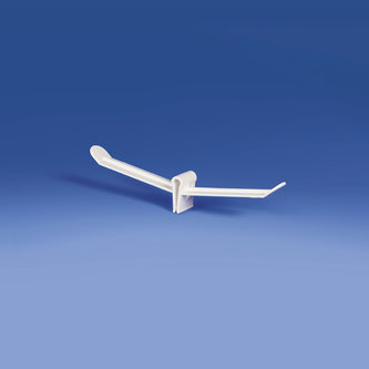 Wide bilateral plastic prong mm. 70 white