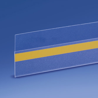 Profil porte-étiquettes adhésif simple pli 50 x 1000 mm pvc antireflet