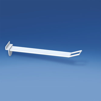 Wire reinforced slatwall prong white with big price holder mm. 2000