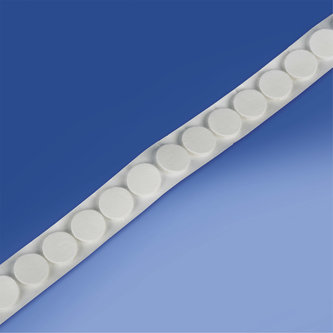 Velcro-pude diameter mm. 16 hvid