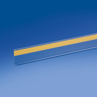Profil porte-étiquettes adhésif simple pli 28 x 1000 mm pvc antireflet