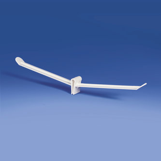 Wide bilateral plastic prong mm. 120 white