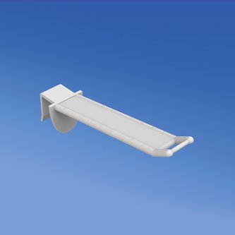 Universal wide reinforced plastic prong mm. 100 white for thickness mm. 16 with small price holder