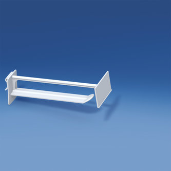 Pinza ancha universal de plástico con soporte de precio fijo - blanco mm. 120