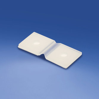 Cerniera in plastica semitrasparente adesiva