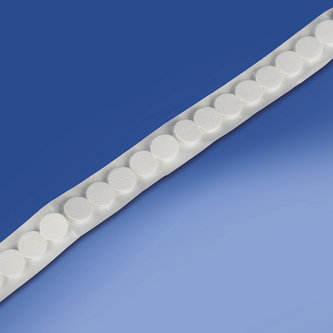 Velcro-pude diameter mm. 13 hvid