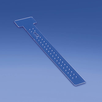 Support with label holder for pegboard prongs
