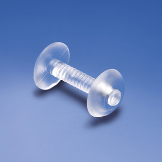 Bouton pression transparent diam. 15 mm. serrage de 6 a 22 mm
