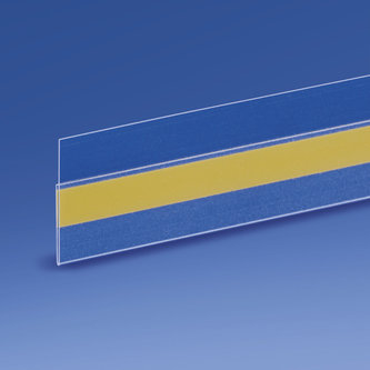 Profil porte-étiquettes adhésif simple pli 30 x 1000 mm pvc antireflet