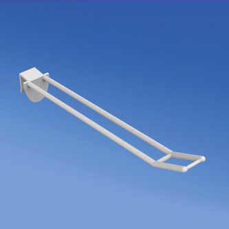 Universal double plastic prong mm. 200 white for thick mm. 16 with big price holder