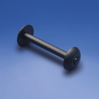 Bouton pression noir diam. 15 mm. serrage de 0 a 34 mm