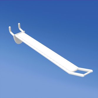 Branco largo de prumo reforçado para painéis alveolares de 16 mm. de espessura, grande suporte de preço, mm. 200