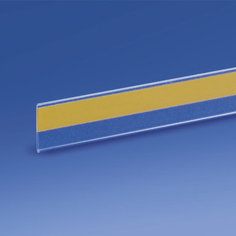 Profilo porta prezzi piatto, 1 piega, adesivo mm. 17 x 1000 pvc antiriflesso
