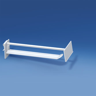 Universal wide plastic prong with fixed price holder - white mm. 150