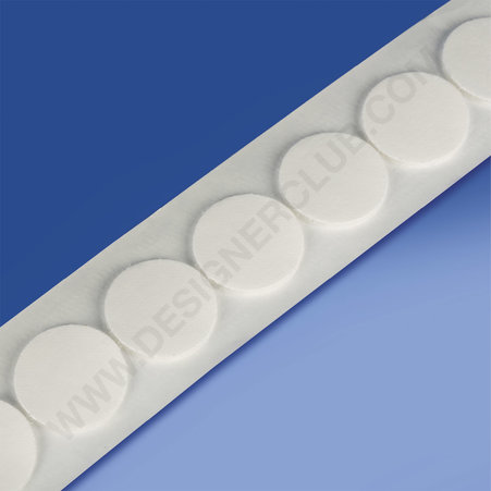 Velcro-pude diameter mm. 35 hvid
