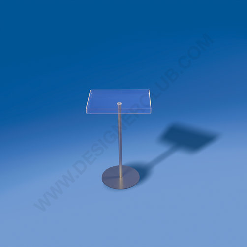 Floor stand with rectangular tray