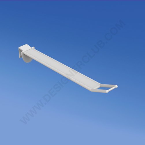Pinza universal ancha de plástico reforzado mm. 250 blanco para espesor mm. 16 con porta precios grande