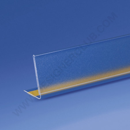 Slant back adhesive scanner rail mm. 30 x 100 crystal PET ♻