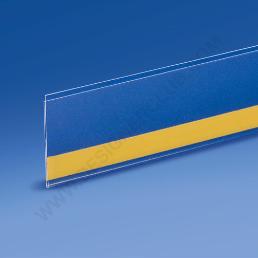 Profilo porta prezzi piatto, 1 piega, adesivo mm. 35 x 1000 pvc antiriflesso
