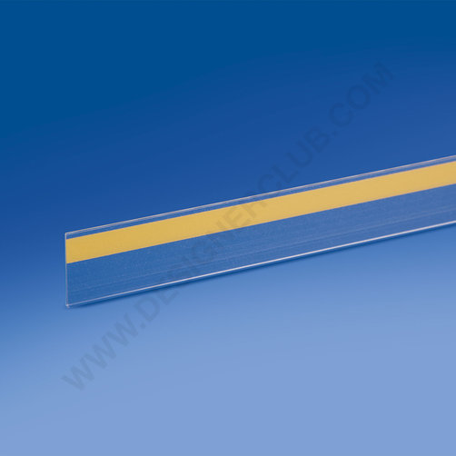 Profilo porta prezzi piatto, 1 piega, adesivo mm. 28 x 1000 pvc antiriflesso