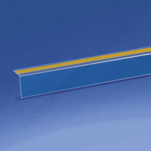 90° adhesive scanner rail mm. 20 x 1000 - adhesive beneath the back flap crystal PET ♻