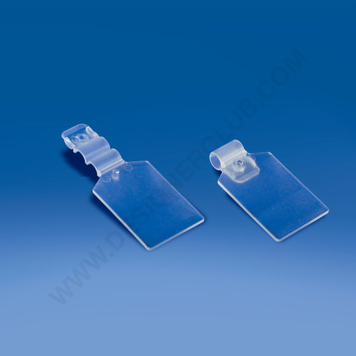 Suporte de etiquetas transparente mm. 26x41 para diâmetro de fio mm. 5,6 / 5,7