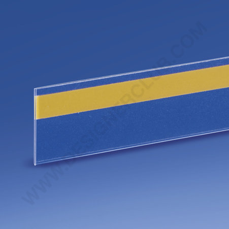 Profil porte-étiquettes adhésif simple pli 32 x 1000 mm. pvc cristal