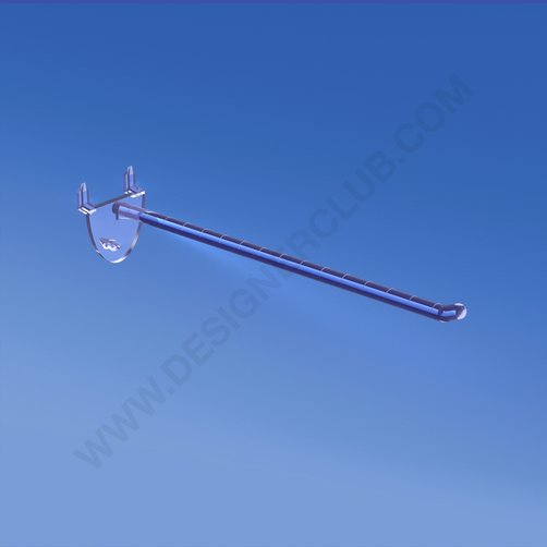 Single plastic prong transparent with automatic hook mm. 200