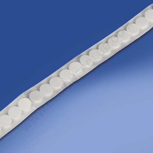 Klettverschluss-Pad Durchmesser mm. 13 weiß