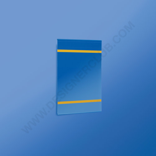 Taschenschildhalter mit transparentem Kleber a7 - 74 x 105 mm.