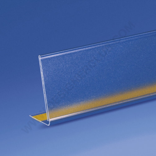 Schräge, selbstklebende Scannerschiene mm. 40 x 100 Kristall-PET ♻