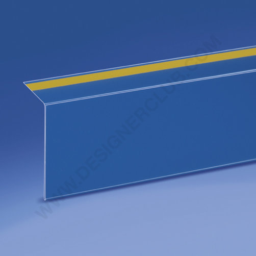 Calha digitalizadora adesiva a 90° mm. 60 x 1000 - parte traseira 30 mm. cristal pvc