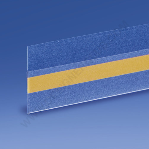 Flat antiglare scanner rail central adhesive mm. 38 x 370 for round shelf