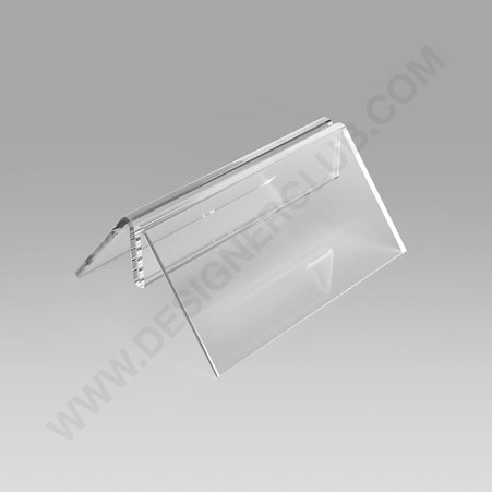 Clear acrylic information holder clip mm. 100 x 80