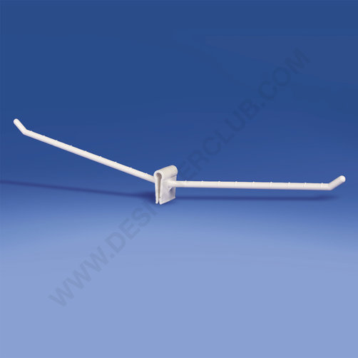 Single bilateral plastic prong mm. 150 white