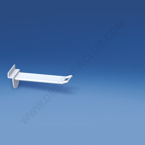 Wire reinforced slatwall prong white with small price holder mm. 100