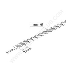 Nickel-plated chain mm. 7 x 5