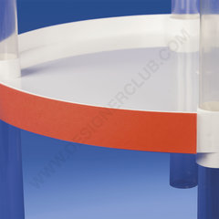 Rail de scanner plat antireflet adhésif central mm. 38 x 1330 pvc cristal