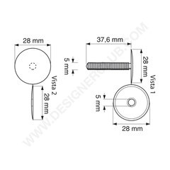 Verbinding automatische knoppenkop mm. 28 (njab 28/22) wit
