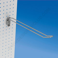 Double metal prong with hinged hooking system mm. 400