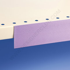 Profilo porta prezzi piatto, 1 piega, adesivo nella parte superiore mm. 50 x 1000 pvc cristallo