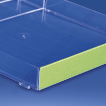 Profilo porta prezzi piatto, 1 piega, adesivo mm. 25 x 1000 pvc cristallo