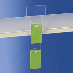 Support with label holder for universal prongs