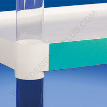 Flat adhesive scanner rail - low back part  mm. 60 x 1000 crystal pvc