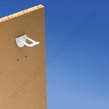 Doppelzacke weiß für Wabenplatten 16 mm. dick, kleiner Preishalter, mm. 50
