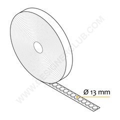 Velcro-pude diameter mm. 13 sort
