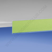 Profil porte-étiquettes adhésif simple pli 35 x 1000 mm. pvc cristal