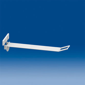 Wide plastic prong white mm. 200 with antitheft and big price holder