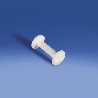 Tornillo de encuadernación de plástico grosor mm. 10 blanco