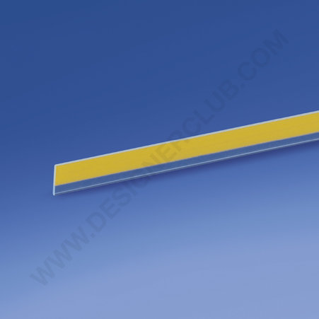 Profil porte-étiquettes adhésif simple pli 10 x 1000 mm. pvc cristal